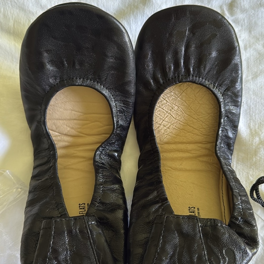 The Storehouse Flats Black Tiger Foldable Leather Ballet Flats Sz 11
